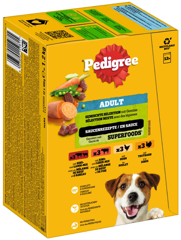 Pedigree Hunde-Nassfutter Adult Gemischte Selektion in Sauce